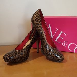 Nine and Co leopard print heels